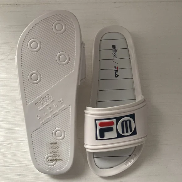 Fila + Melissa women’s white slide sandals - Picture 6 of 6